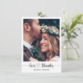 エレガモダンントウェディングありがとうフォトカード サンキューカード (スタンド正面)