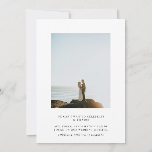 エレガモダンントウェディングはっきりした文字&写真 セーブザデート (裏面)