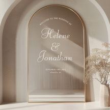 エレガモダンントウェディングウェルカムサイン鏡デカール