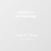 エレガモダンントウェディングウェルカムサイン鏡デカール ウィンドウサイン (シート)