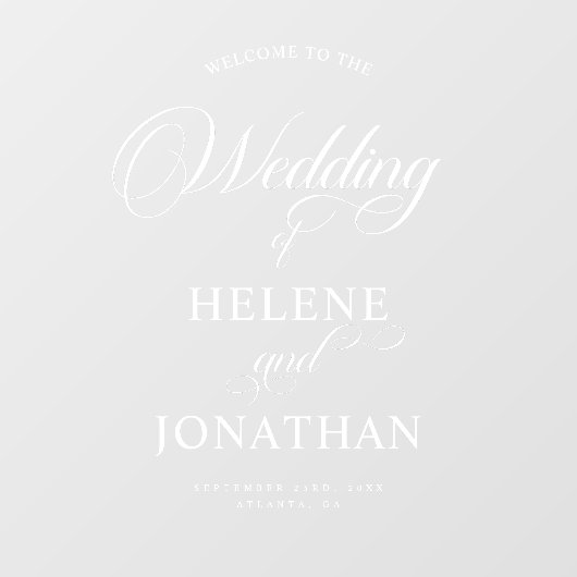 エレガモダンントウェディングウェルカム鏡 ウィンドウサイン (シート)