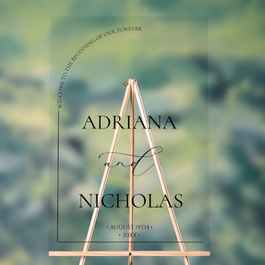 エレガモダンントウェディングウェルカム アクリルサイン (ニュートラル)