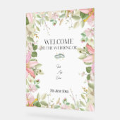 エレガモダンントウェディングウェルカム アクリルサイン (傾斜)