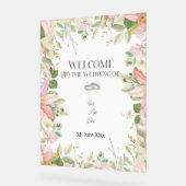 エレガモダンントウェディングウェルカム アクリルサイン (傾斜)