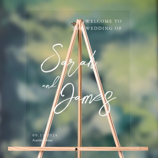 エレガモダンントウェディングウェルカム アクリルサイン (ニュートラル)