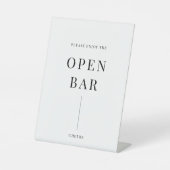 エレガモダンントウェディングオープンバーペデスタルサイン 台座サイン (正面)