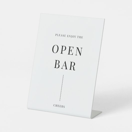 エレガモダンントウェディングオープンバーペデスタルサイン 台座サイン (正面)