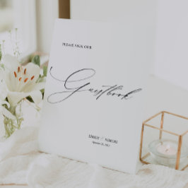エレガモダンントウェディングゲストブックサイン 台座サイン
