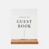 エレガモダンントウェディングゲストブック アクリルサイン (正面)