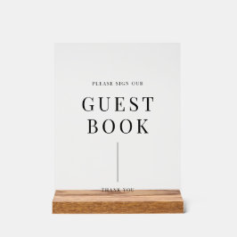 エレガモダンントウェディングゲストブック アクリルサイン