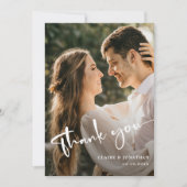 エレガモダンントウェディングサンキューカードカスタム写真 サンキューカード (正面)