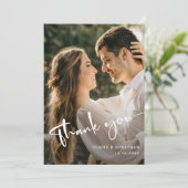エレガモダンントウェディングサンキューカードカスタム写真 サンキューカード (スタンド正面)