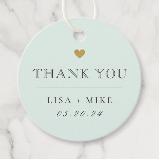 エレガモダンントウェディングサンキューラウンド フェイバータグ (正面)