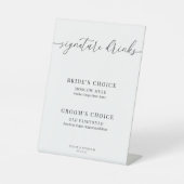 エレガモダンントウェディングシグネチャードリンクペデスタルS 台座サイン (正面)