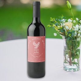 エレガモダンントウェディングシック赤面バラ引用文 ワインラベル