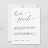 エレガモダンントウェディングテーブルサンキューカード サンキューカード (正面)