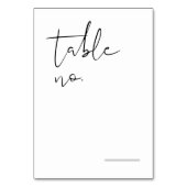 エレガモダンントウェディングテーブル番号 テーブルナンバー (正面)