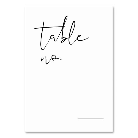 エレガモダンントウェディングテーブル番号 テーブルナンバー (正面)