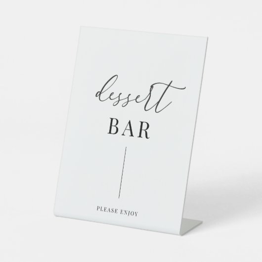 エレガモダンントウェディングデザートバーペデスタルサイン 台座サイン (正面)