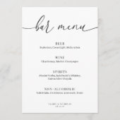 エレガモダンントウェディングバーメニューサイン (正面)