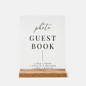 エレガモダンントウェディングフォトゲストブック アクリルサイン (正面)