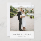 エレガモダンントウェディングフォトコラージュ サンキューカード (正面)