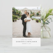 エレガモダンントウェディングフォトコラージュ サンキューカード (スタンド正面)