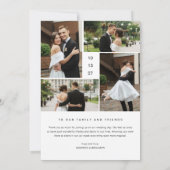 エレガモダンントウェディングフォトコラージュ サンキューカード (裏面)