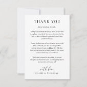 エレガモダンントウェディングフォトサンキューカード サンキューカード (裏面)
