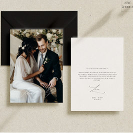 エレガモダンントウェディングフォトサンキューカード サンキューカード