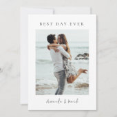 エレガモダンントウェディングフォトサンキューカード 招待状 (正面)