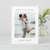 エレガモダンントウェディングフォトサンキューカード 招待状 (スタンド正面)