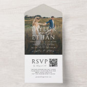 エレガモダンントウェディングフォトQRコード オールインワン招待状 (内側)