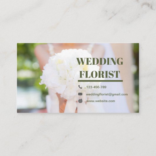 エレガモダンントウェディングフローリスト 名刺 (裏面)