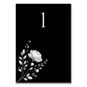 エレガモダンントウェディングブラックとホワイトの花 テーブルナンバー (裏面)
