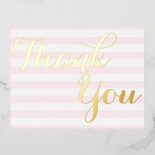 エレガモダンントウェディングベビーシャワーイベントありがとう 箔招待状ポストカード (正面)