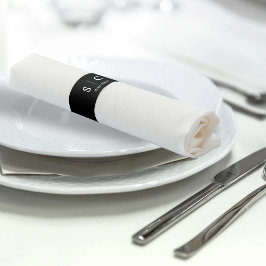 エレガモダンントウェディングモノグラムの ナプキンバンド