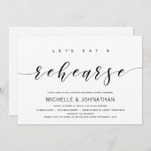 エレガモダンントウェディングリハーサル招待状 招待状 (正面/裏面)