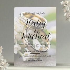 エレガモダンントウェディングリングや輪招待状 招待状