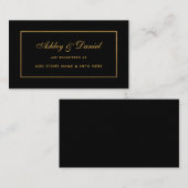 エレガモダンントウェディングレジストリ挿入カードBlk エンクロージャーカード (正面/裏面)