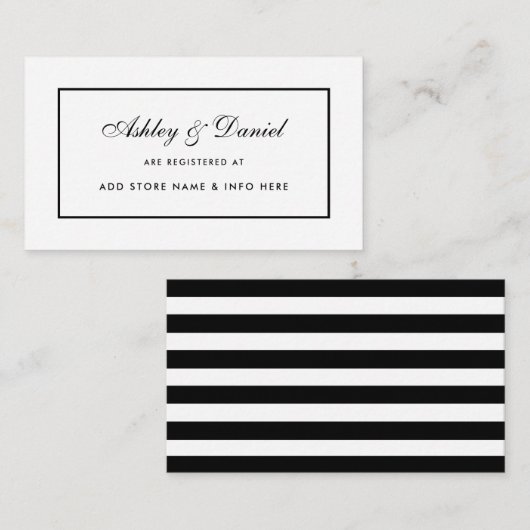 エレガモダンントウェディングレジストリ挿入カードST エンクロージャーカード (正面/裏面)