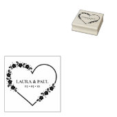 エレガモダンントウェディングワイルドフラワーガーランドハート ラバースタンプ (押印)