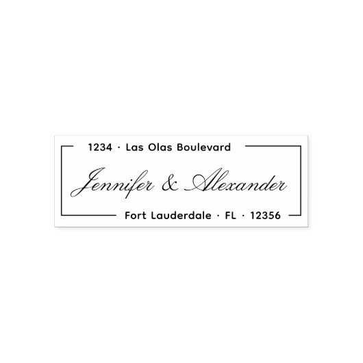 エレガモダンントウェディング差出人住所 セルフインキングスタンプ (デザイン)