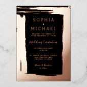 エレガモダンントウェディング招待状写真テンプレート 箔シーズンカード (正面)
