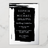 エレガモダンントウェディング招待状写真テンプレート 箔シーズンカード (正面)