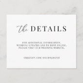 エレガモダンントウェディング詳細エンクロージャカード エンクロージャーカード (正面)