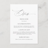 エレガモダンントウェディング詳細カード エンクロージャーカード (正面)