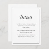 エレガモダンントウェディング詳細カード エンクロージャーカード (正面/裏面)