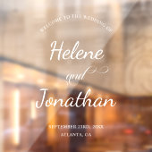 エレガモダンントウェディング鏡デカールウェルカムサイン ウィンドウサイン (シート2)