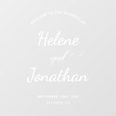 エレガモダンントウェディング鏡デカールウェルカムサイン ウィンドウサイン (シート)